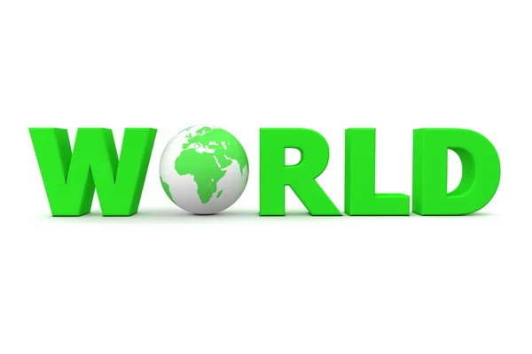 World Map Word Www — Stock Photo, Image