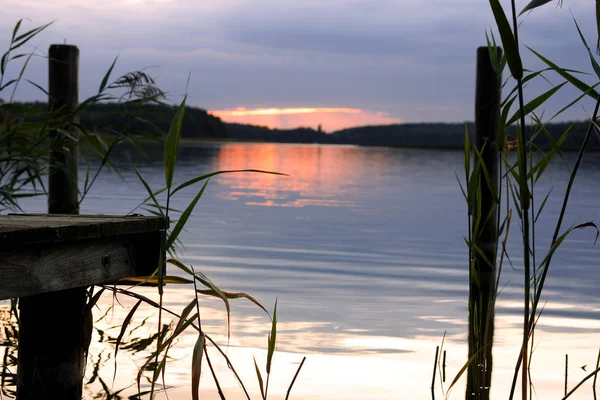 Wieczór Nad Jeziorem — Zdjęcie stockowe