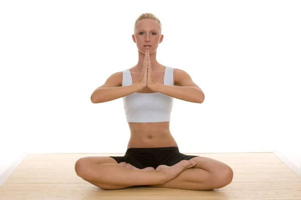 Yoga Levensstijl Gezondheidszorg — Stockfoto