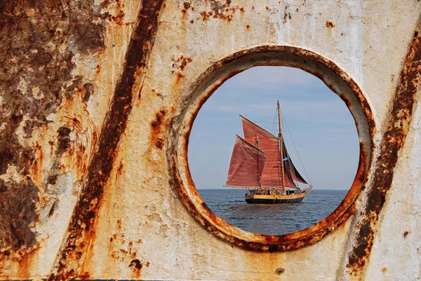 Oud Schip Zee — Stockfoto
