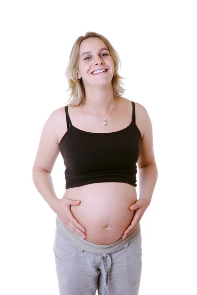 Femme Enceinte Avec Ventre — Photo