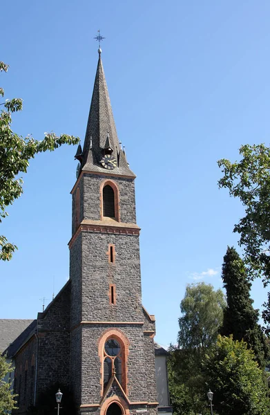 Kirchturm Aus Bruchstein — Stockfoto