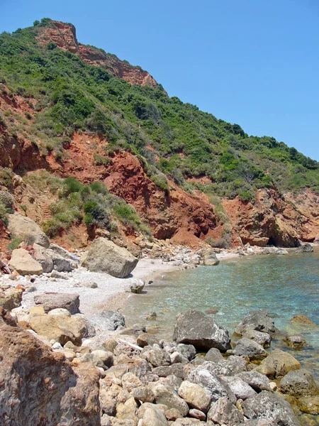 Felsige Bucht Bei Paltri Pelion — Stockfoto