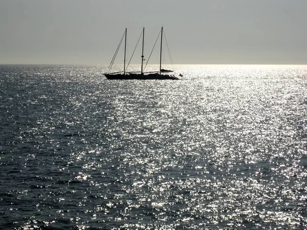 Vista Panorámica Los Detalles Del Barco Vela — Foto de Stock