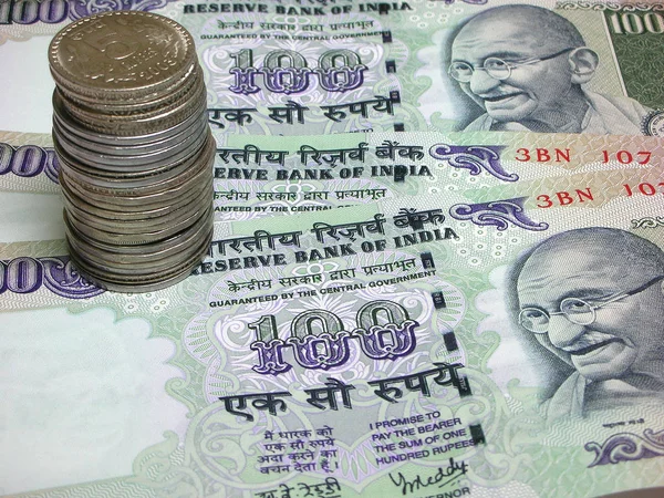 Індійська Валюта Рупія Монети — стокове фото