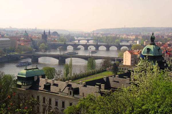 Prague Bridges Prague Bridges Aerial View — Stock Photo, Image