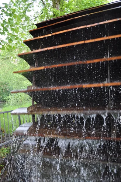 Vieux Pont Bois Dans Parc — Photo