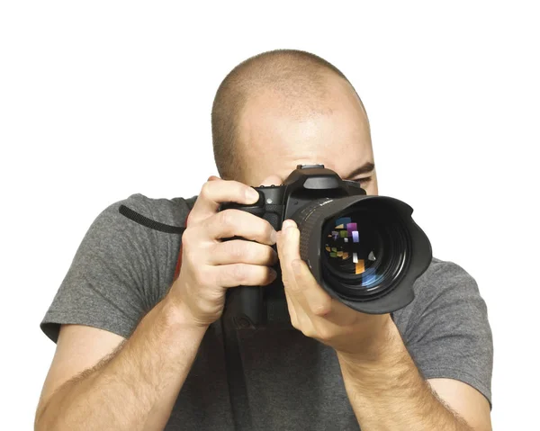 Close Young Photographer — Stock Photo, Image