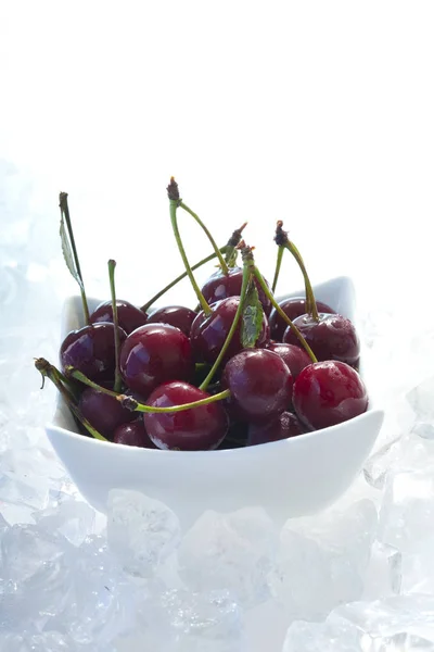 Frozen Cherry Ice Cubes — Stock Photo, Image