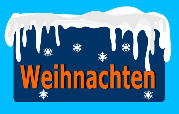 Illustration Eines Winterlichen Schildes — Stockfoto