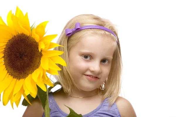 Happy Child Sunflower — Stok Foto