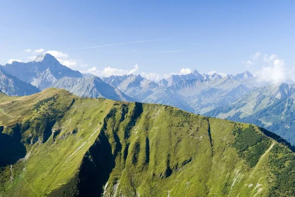 Krásný Výhled Pohoří Alpy Pozadí — Stock fotografie
