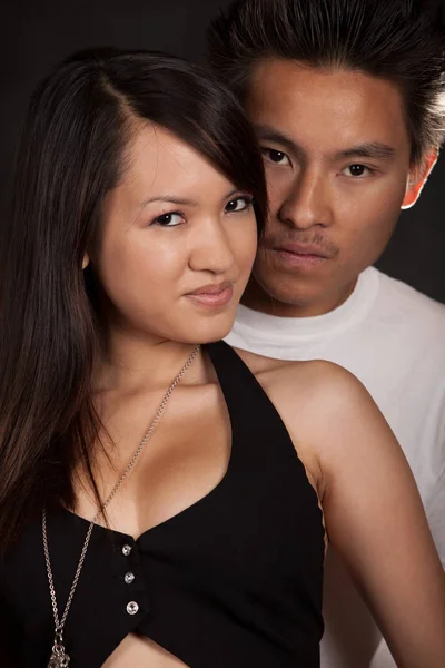 Close Young Asian Couple — Stock Photo, Image