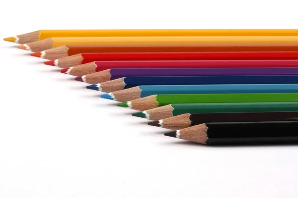 Dřevěné Tužky Výtvarné Kancelářské Potřeby — Stock fotografie