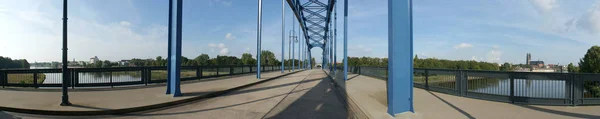 Vista Ponte Estrela Magdeburg — Fotografia de Stock
