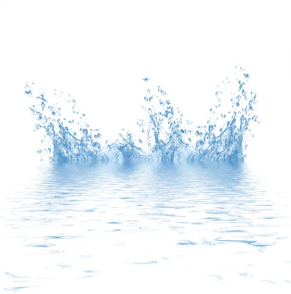 Water Splash Isolated White Background — Stock Photo, Image