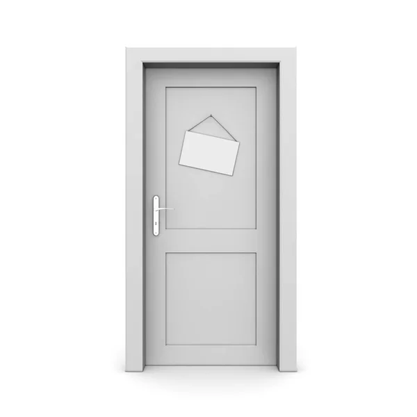 Closed Grey Door Door Sign — Stock Photo, Image