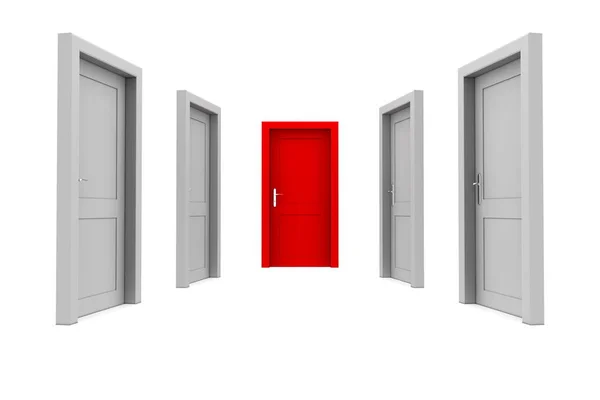 Kırmızı Kapıyı Seç — Stok fotoğraf