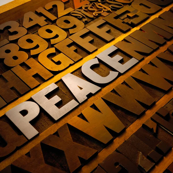 Peace Écrit Letterpress — Photo