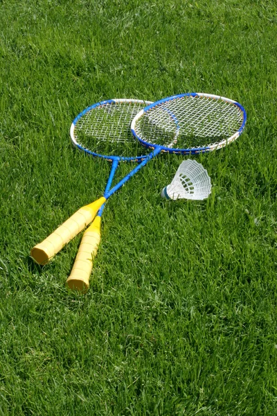 Badminton Jogo Ativo Esporte — Fotografia de Stock