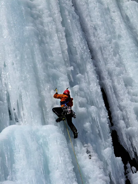 Ice Climbing Adirondack Mountains — Stock Photo, Image