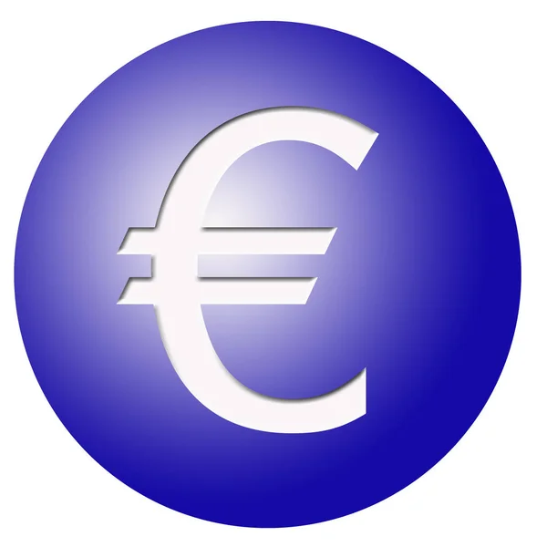 Pulsante Con Segno Euro — Foto Stock