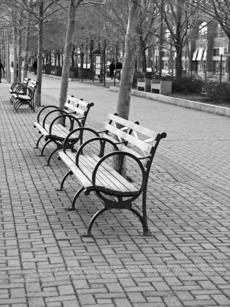 Bancs Vides Dans Parc — Photo