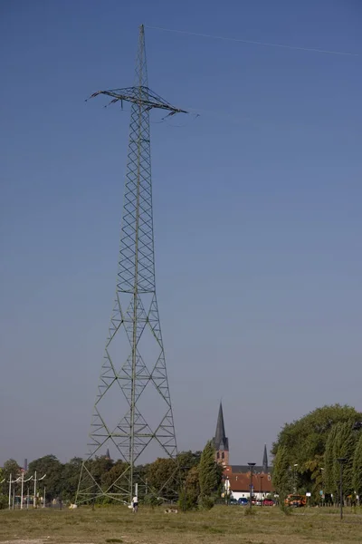 Postes Potencia Alto Voltaje — Foto de Stock