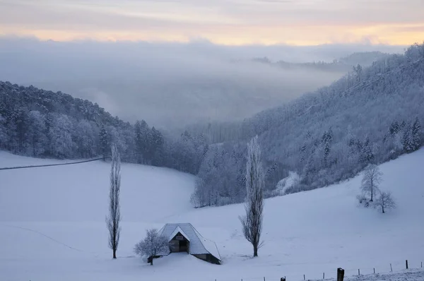 Bella Vista Del Paesaggio Invernale — Foto Stock