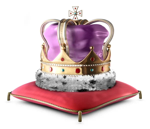 Edelmetaal Kroon Koning Koningin — Stockfoto