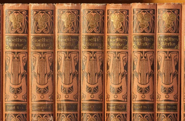 Edición Completa Goethe Libros Antiguos — Foto de Stock