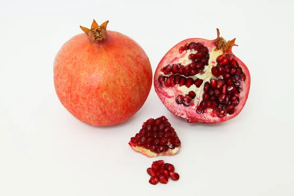 Fruta Romã Vermelha Fresca Fruta Verão — Fotografia de Stock