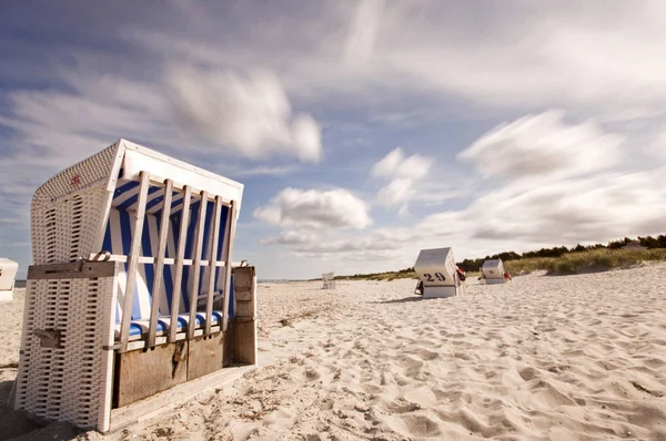 Пляжні Стільці Порожні Піщані Дюни — стокове фото