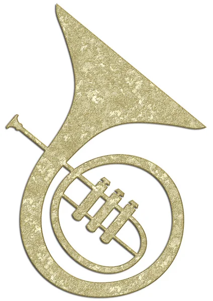 Gestaltungselement Horn Trompete — Stockfoto