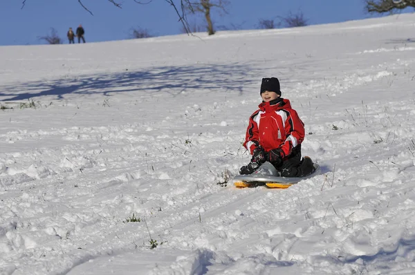 Skifahrer Auf Der Skipiste Winter — Stockfoto