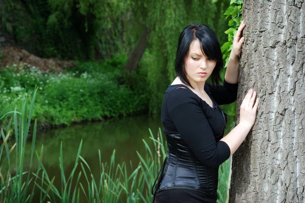 Retrato Belleza Mujer Joven —  Fotos de Stock