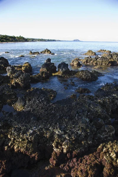 Lave Costa Rochosa Maui Havaí — Fotografia de Stock