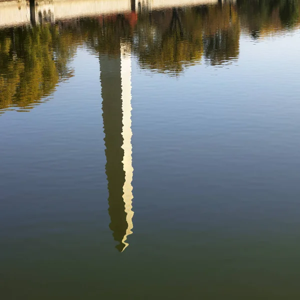 Refleksja Nad Pomnikiem Waszyngtona Wodzie Waszyngton Usa — Zdjęcie stockowe