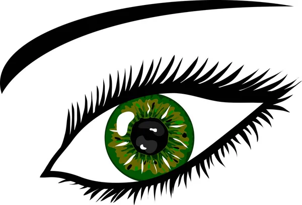 Grüne Augen Mit Wimpern — Stockfoto