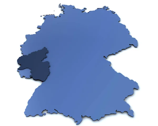 Mapa Alemania Pfalz Rheinland — Foto de Stock