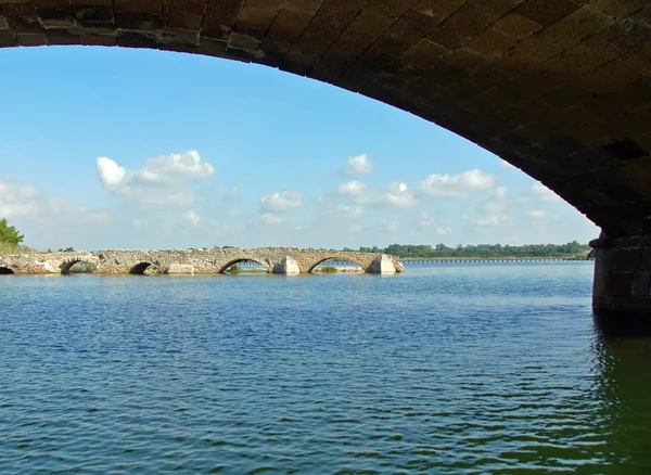 Durchblick Římský Most Úrodě — Stock fotografie