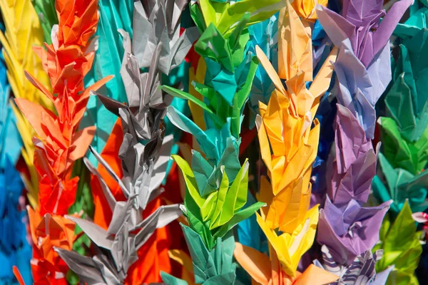 Gru Carta Origami Hiroshima Giappone — Foto Stock