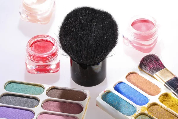 Set Van Diverse Cosmetische Producten Witte Achtergrond — Stockfoto