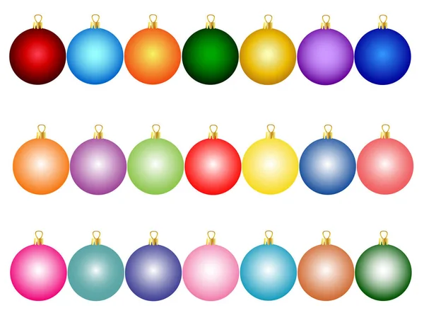 Set Van Kleurrijke Kerstballen — Stockfoto
