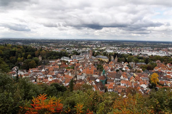 Kilátással Régi Város Weinheim — Stock Fotó