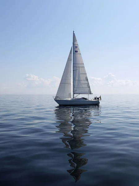 Scenic View Sail Boat Details — Stock Photo, Image