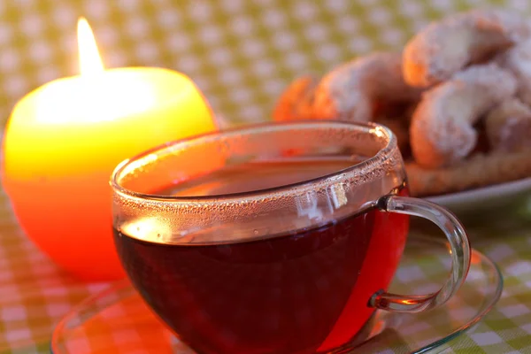 Cup Tea Cookies — Stock Photo, Image