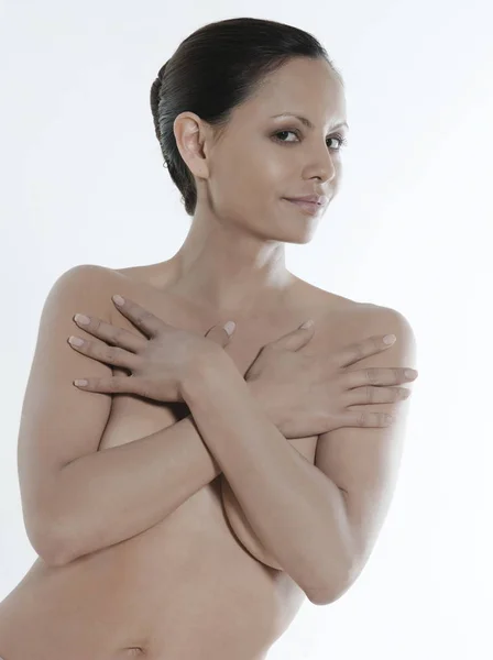 Mujer Retrato Desnuda Asiática Contexto Aislado —  Fotos de Stock