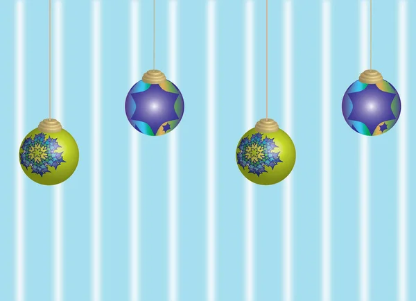 Xmas Kerstballen Ballen Blauwe Achtergrond — Stockfoto