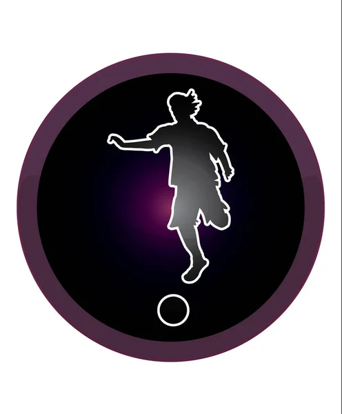 Football Soccer Button Illustration — Stock Photo, Image